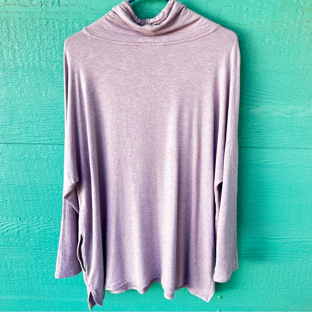 PURE JILL Eco Terry Purple Lilac Viscose Spandex Sweatshirt Casual Pockets XL - Picture 3 of 9